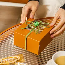 透明窓付きクッキー缶【雪花酥・ケーキボックス・手作り用】
