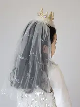 王冠カチューシャ ベール付き キッズ ガールズ 上品 おしゃれ インスタ映え 誕生日 1歳 撮影 ステージ