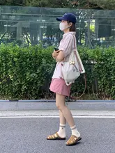 夏用高腰Aラインショートパンツ【ラクラク着用・水洗いコットン・フィット】