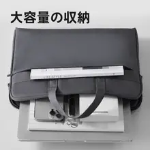 ビジネス用キャンバス書類バッグ【ダブルファスナー・男士用・大容量・ハンドル付き】