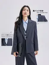 春季向け ブラックジャケット【ビジネス・女性用・通勤・エレガント】（セットアップ対応）