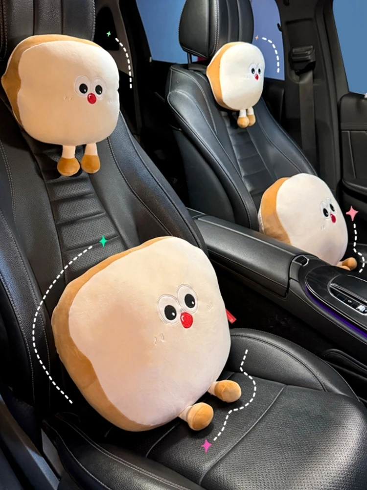 2人用クッションの選定：可愛いクッキー型デザインの車用ヘッドレスト枕の実用性と使い分け