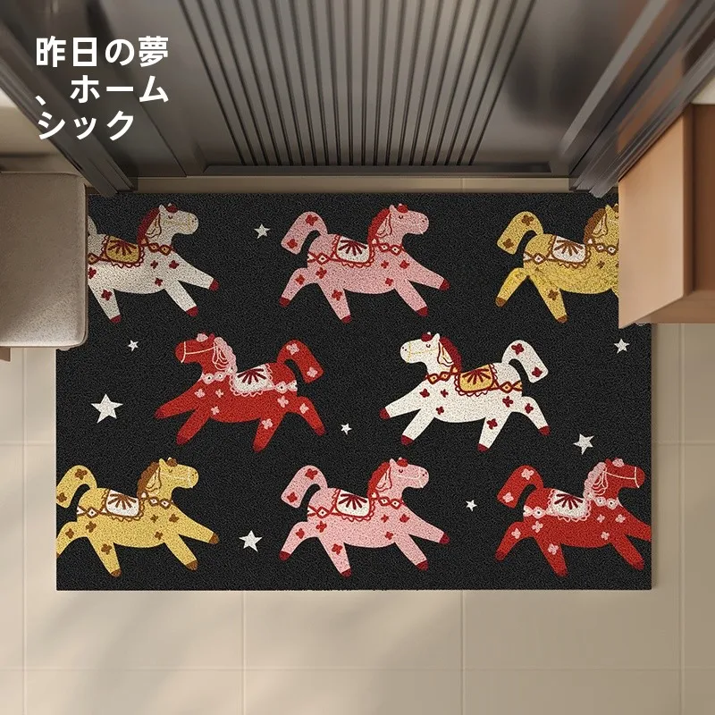 新年用赤い玄関マット：カーニバルデザインとキッズ向けの耐久性を実証