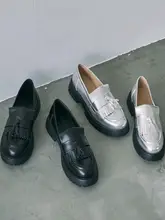 高級フレンチスタイル 厚底ローファーシューズ【軽量・レトロデザイン・エレガント可愛い】