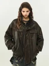 レザージャケット 裏ボア 男女兼用 秋冬  厚手 PUジャケット