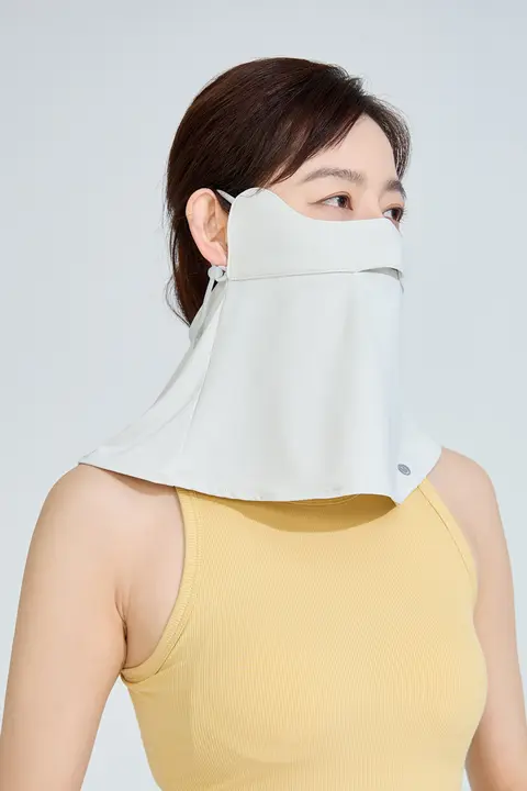 UVカット女性用夏用マスク【透湿性・首の保護・冷感素材】