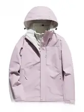 防風で暖かい三合一デザインのレディース登山ジャケット【極上の柔らかさ・脱着可能】（セットアップ対応）