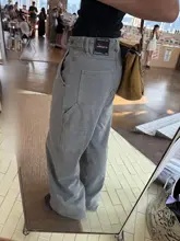 カジュアルデザインのストレートレッグビンテージ工作パンツ【男女兼用・フィット】