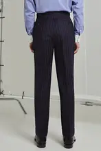 CULTUM 50%ウールストライプビジネスパンツ【ドレープ感・高級感・フォーマル用】