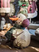 クリスマス雪だるまとサンタクロースの置物【クリスマス decorations・カフェウィンドウディスプレイ用】