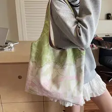 ニッチデザインのオリジナルグリーンキャンバスバッグ