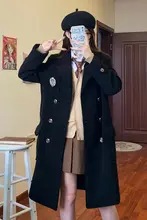 冬用ロングJKスタイルコート【ダブルブレスト・ウール・女性用】