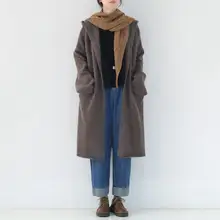 秋用フード付き大きめニットカーディガン【スタイル】