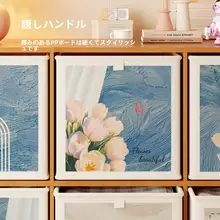 高級感あふれるファブリック収納ボックス【お菓子やおもちゃ用・格子型・リビング・テレビ台用】