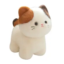 可愛い三毛猫デザインのぬいぐるみ抱き枕【柔らかい・デスクのお供・女の子向け】