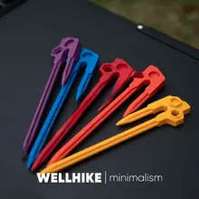 WELLHIKE アウトドア用 カラフルな積み木スタイルの地釘【耐久性・軽量・キャンプ用】（セットアップ対応）