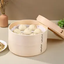 木製蒸し器【家庭用・深型・竹編み・小籠包用】