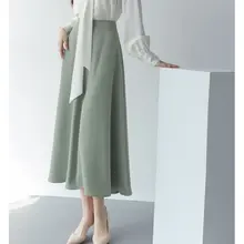春用 フレアスカート【高腰・Aライン・通勤スタイル・中長丈】
