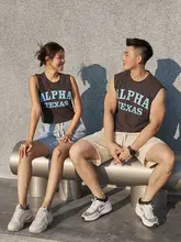 AlphaGym アメリカンヴィンテージスタイルの夏用スポーツタンクトップ【通気性・滑らかな肌触り・ユニセックス】