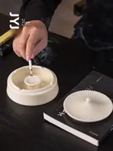 高級な陶器製 灰皿【蓋付き・創造的デザイン・故宮天壇スタイル】