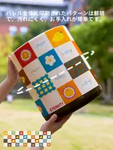 高級感あるカートゥーンデザインのダストボックス【二重構造・蓋付き・大容量】