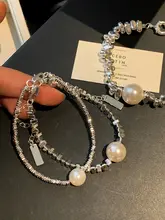 パール付きビンテージ風ブレスレット【重ね付け・上品なデザイン・冷淡スタイル】