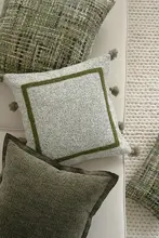 クッションカバー モダン 上品 グリーン リビング ソファー用 インテリア 「BACKTO」