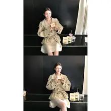 トレンチコート【テンサテン・高密度生地・カジュアルデザイン】