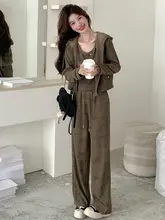 カジュアルなフード付きスウェットシャツ【春秋用・ゆったりフィット・ワイドパンツ】（セットアップ対応）
