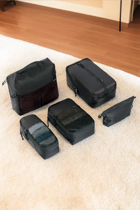 NextPacker 旅行用軽量収納バッグセット【防水・仕切り付き・衣類・靴収納用】