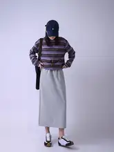 クラシックなゴムウエストの半身スカート【カジュアル・多用途】