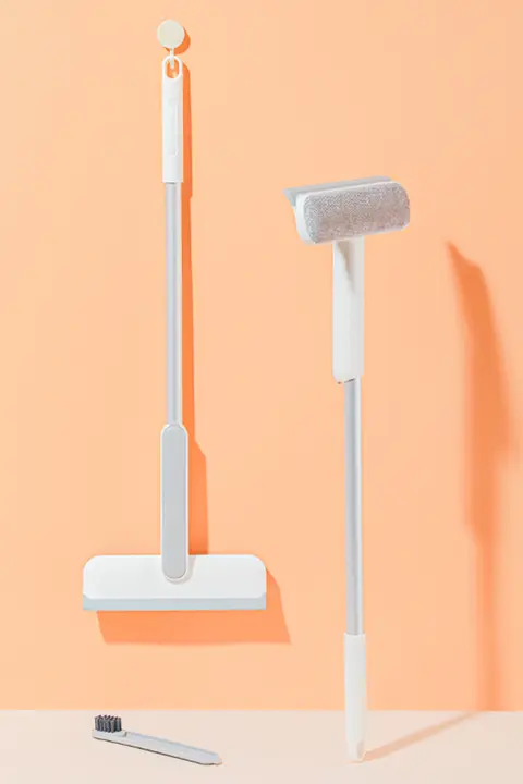 両面使用可能な網戸クリーナー【掃除用・長柄・ガラス窓用】