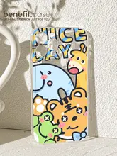 かわいい動物デザインのiPhoneケース【透明・フルカバー・シリーズ対応】（セットアップ対応）