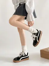 黒色のレトロスポーツシューズ【秋冬用・履き心地抜群・ソフトソール】