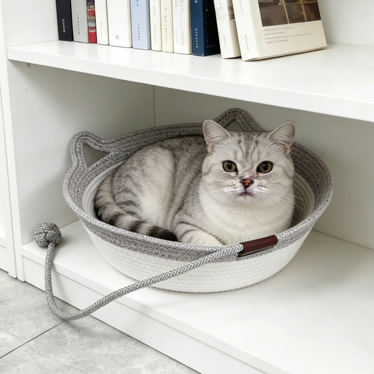 手編みの綿ロープ製ペットベッド：猫用・犬用対応の四季通用型ベッドの実用性と選び方