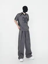 男性用 麻布風VネックTシャツとロングパンツ【極上の柔らかさ・ゆったりシルエット・カジュアルスタイル】（セットアップ対応）