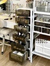引き出し付きメイクアップ収納キャビネット【ネイルポリッシュ・アイロン製・化粧品整理用】