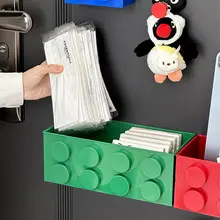 可愛い積み木デザインの壁掛け収納ボックス【傘やマスクの整理に最適】（セットアップ対応）