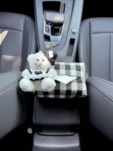 かわいいクマの車載ティッシュケース【椅子背面取り付け・ハンドルボックス用】