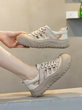本革製メッシュブーティサンダル【通気性・厚底・レトロデザイン・春夏用】