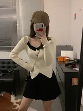 優雅なハイネックニットセーター【フィット感・長袖・小顔効果】（セットアップ対応）