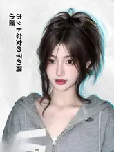 高い位置にまとめたポニーテール用エクステンション【ボリューム感・カジュアルスタイル】