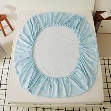 全棉製 防滑透湿ブルー マットレス保護カバー【季節問わず使用可能】