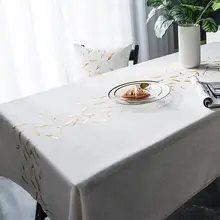 防塵カバー付き！格子柄 ラグジュアリーな北欧スタイルテーブルクロス【シンプルデザイン・ファブリック】