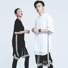 XPX サイドテープデザイン 丸首短袖Tシャツ