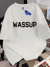 デザインのクルーネックTシャツ【オーバーサイズ・カジュアル・ダークブルーシェード】【セットアップ対応】