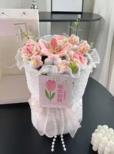 母の日のギフトに最適！手編みのニット花束【創造的なデザイン・贈り物に】