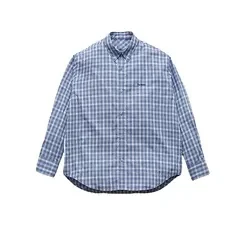 韓国風チェック柄シャツ【ブラック・フィット・秋用】 プリーツスカートと合わせるおすすめトップス