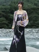 サテン風ショートカーディガン【レトロ・ゆったり・ランタン袖・夏用】（セットアップ対応）