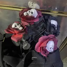 スカルデザインのフェイクローズ【ハロウィン・バー雰囲気・コスプレ撮影用】